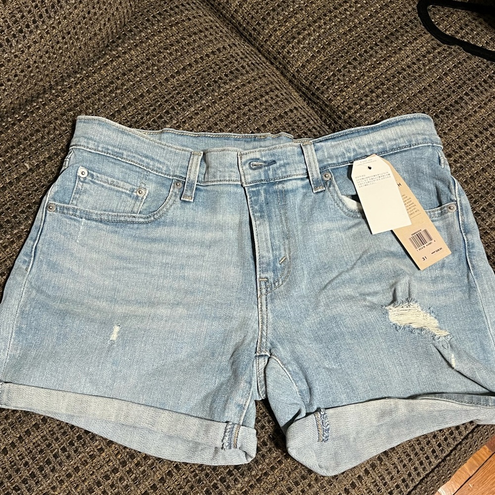 Light Blue Denim Women's Shorts